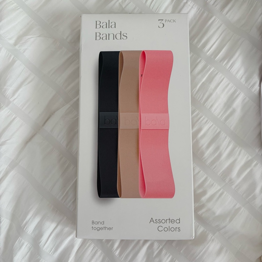 Bala Bands Trio in Black, Beige, and Pink